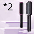 New 2 In 1 Hair Straightener Hot Comb Negative Ion Curling Tong Dual-purpose Electric Hair Brush - Rokkaku 18 online shop