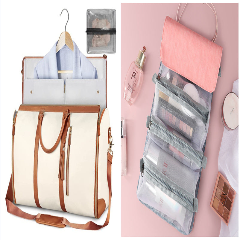 Large Capacity Travel Duffle Bag Women's Handbag Folding Suit Bag Waterproof Clothes Totes - Rokkaku 18 online shop