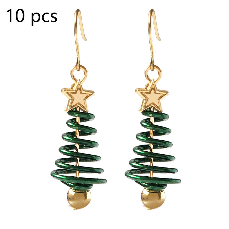Christmas Earrings Tree Star DIY Earrings - Rokkaku 18 online shop