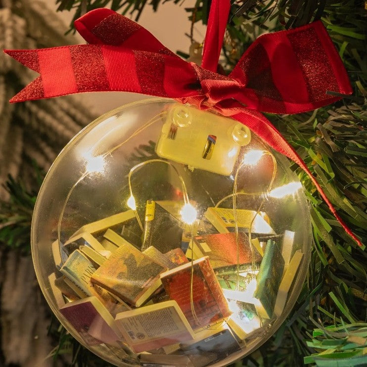 Christmas Decorations Christmas Ball Pendants Full Of Books - Rokkaku 18 online shop