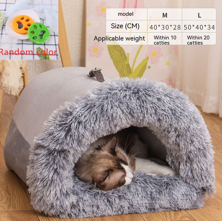 New Splice Portable Pet Nest Portable Autumn And Winter Warm Dog Nest Moisture-proof Long Fur Cat Nest Cross Border Pet Nest - Rokkaku 18 online shop