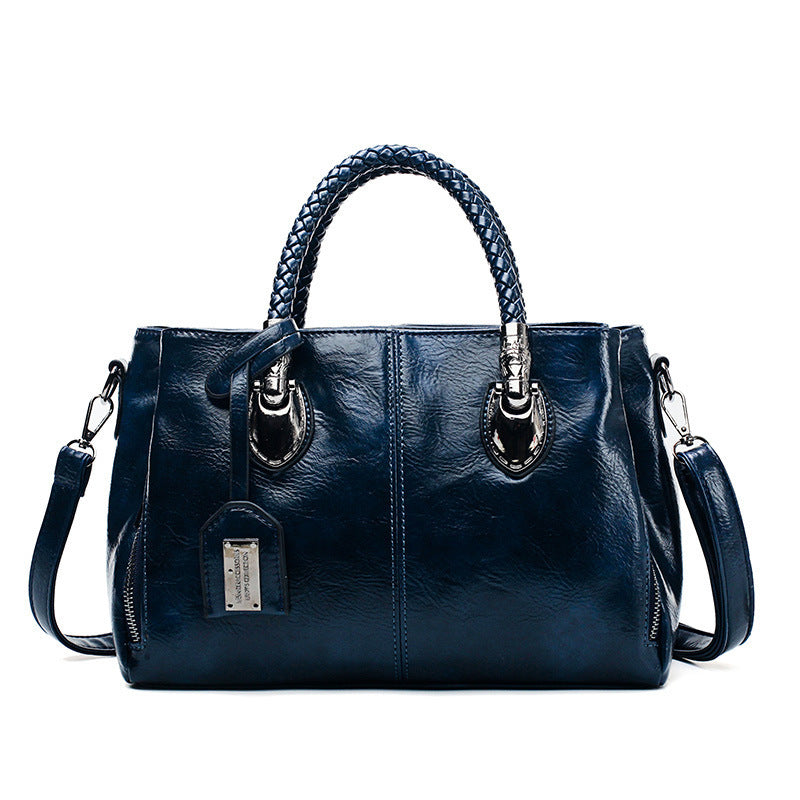 Vintage Oil Wax leather luxury handbags Women Bags - Rokkaku 18 online shop