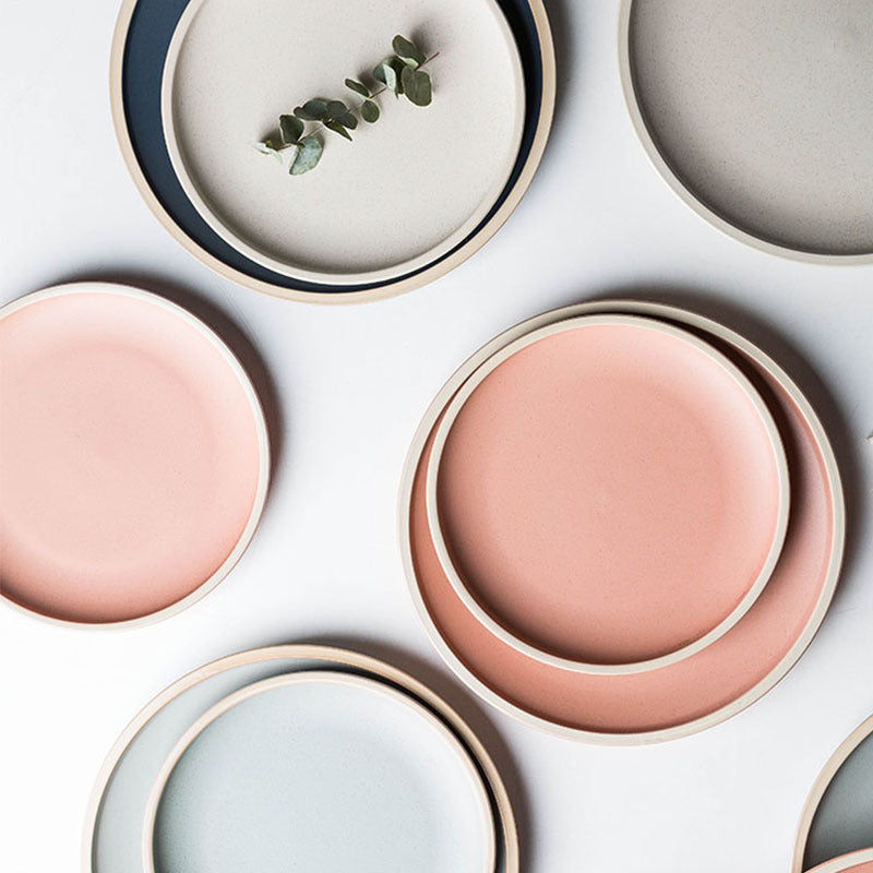 Pure color matte ceramic plate - Rokkaku 18 online shop