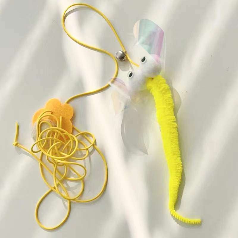 Cat Toys Simulated Cute Toys Funny Self-hey Interactive Toy Rope Grabbing Mouse Telescopic Hanging Cat Pet Supplies - Rokkaku 18 online shop