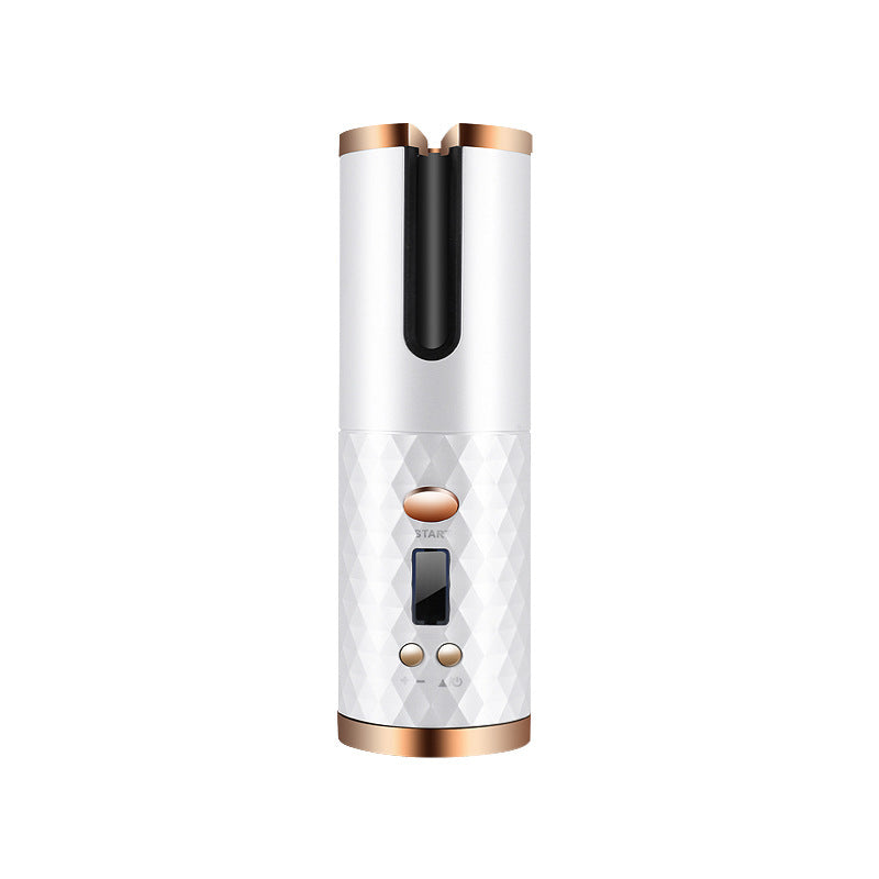 Rechargeable Automatic Hair Curler Women Portable Hair Curling Iron LCD Display Ceramic Curly Rotating Curling Wave Styer - Rokkaku 18 online shop