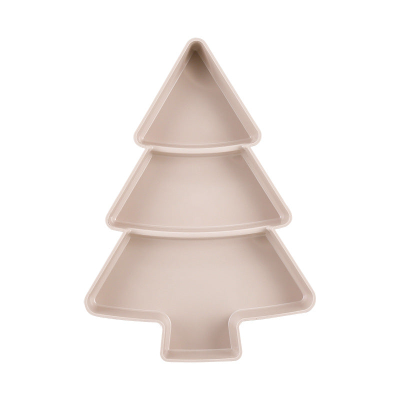 Christmas Tree Shaped Fruit Platter Creative Plates Storage Box Dried Fruit Snack Plates Divided Candy Dessert Plate Container - Rokkaku 18 online shop
