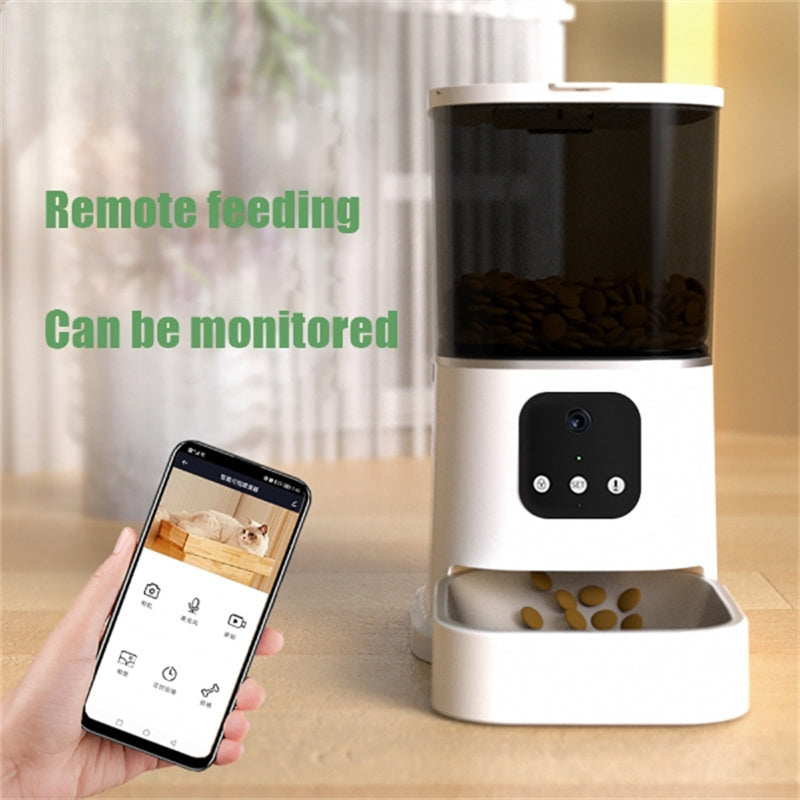 Pet Automatic Feeder Large Capacity Smart Voice Recorder APP Control Timer Feeding Cat Dog Food Dispenser With WiFi Pet Bo - Rokkaku 18 online shop