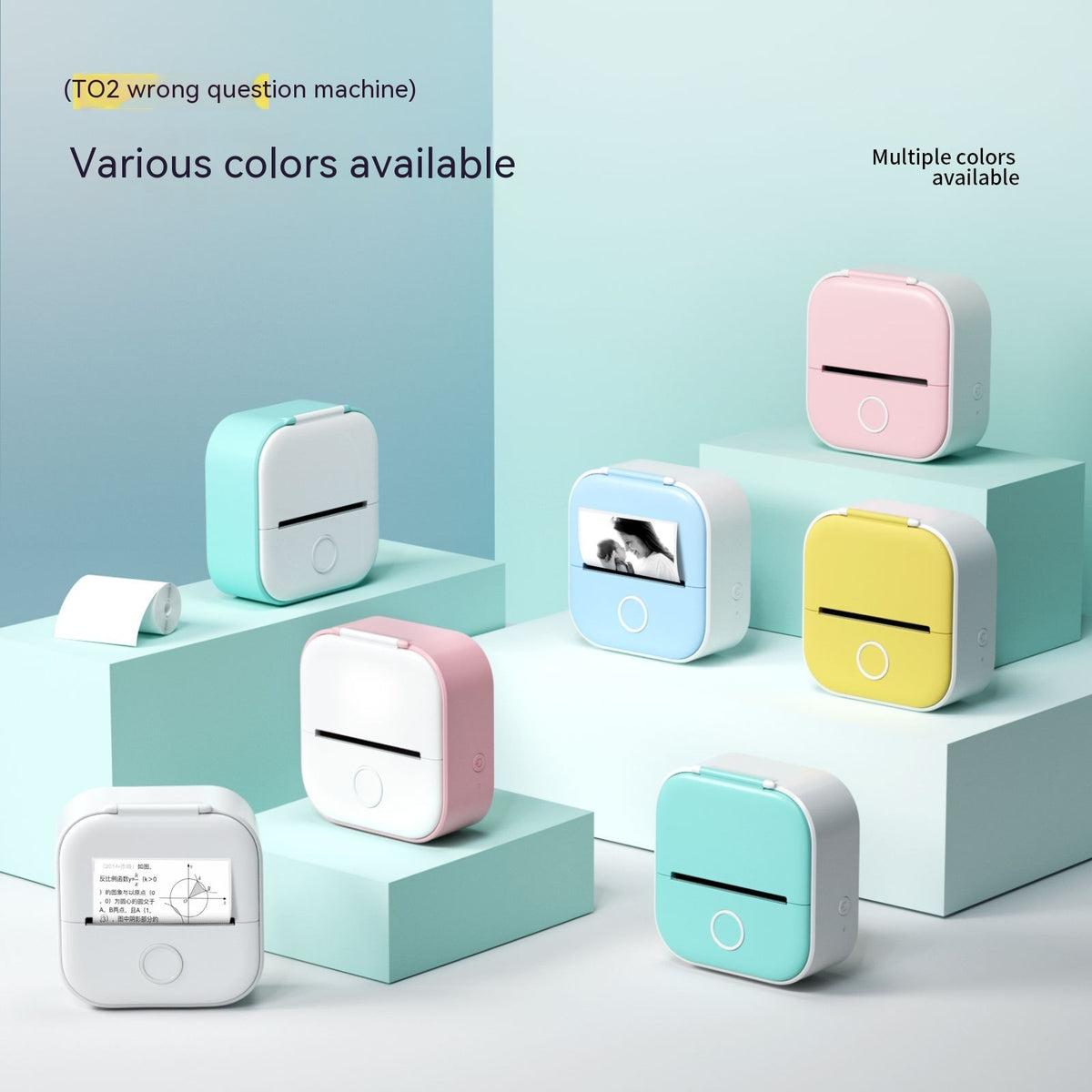 Portable Mini Thermal Label Printer Home Photo Printer Student Wrong Question Printer Bluetooth-compatible Mini Label Printer Price Tag - Rokkaku 18 online shop
