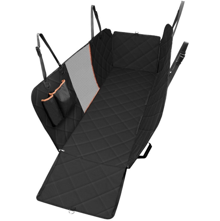 Dog Car Seat Cover View Mesh Pet Carrier Hammock Safety Protector Car Rear Back Seat Mat With Zipper And Pocket For Travel - Rokkaku 18 online shop