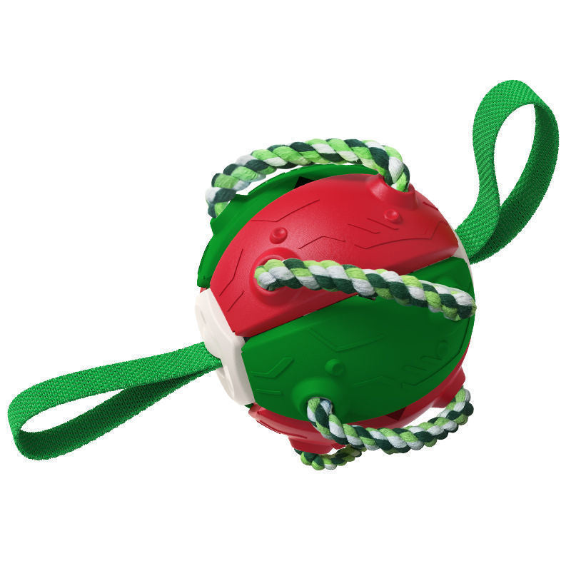 Interactive Dog Football Soccer Ball With Tabs Inflated Training Toy Outdoor Border Collie Balls Pet Products - Rokkaku 18 online shop