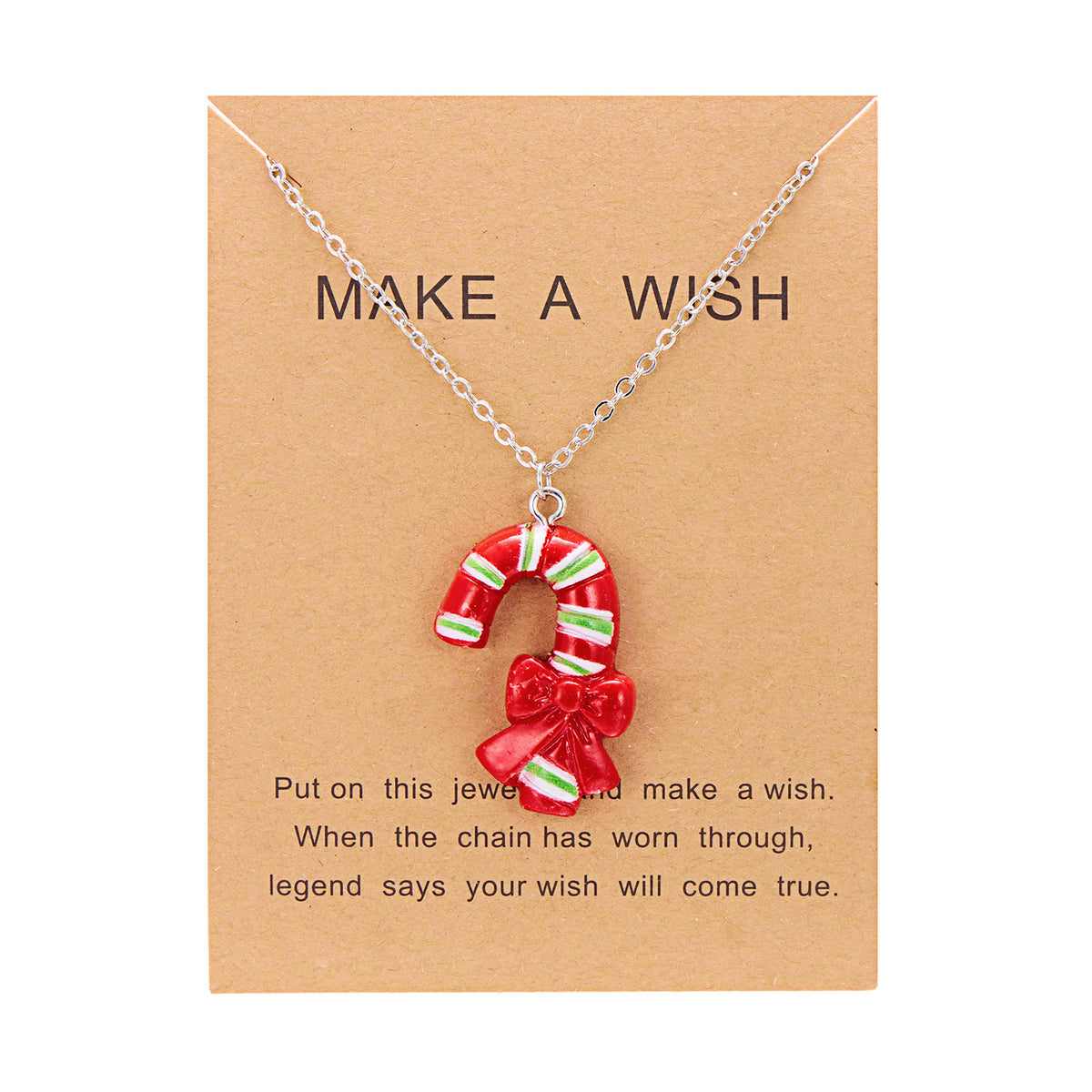 Cute Cartoon Resin Necklace Christmas Snowman Santa Claus Pendant Clavicle Chain Necklace For Women Jewelry - Rokkaku 18 online shop