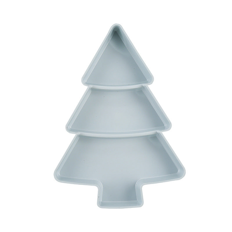 Christmas Tree Shaped Fruit Platter Creative Plates Storage Box Dried Fruit Snack Plates Divided Candy Dessert Plate Container - Rokkaku 18 online shop