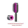 Self Cleaning Hair Brush For Women One-key Cleaning Hair Loss Airbag Massage Scalp Comb Anti-Static Hairbrush - Rokkaku 18 online shop