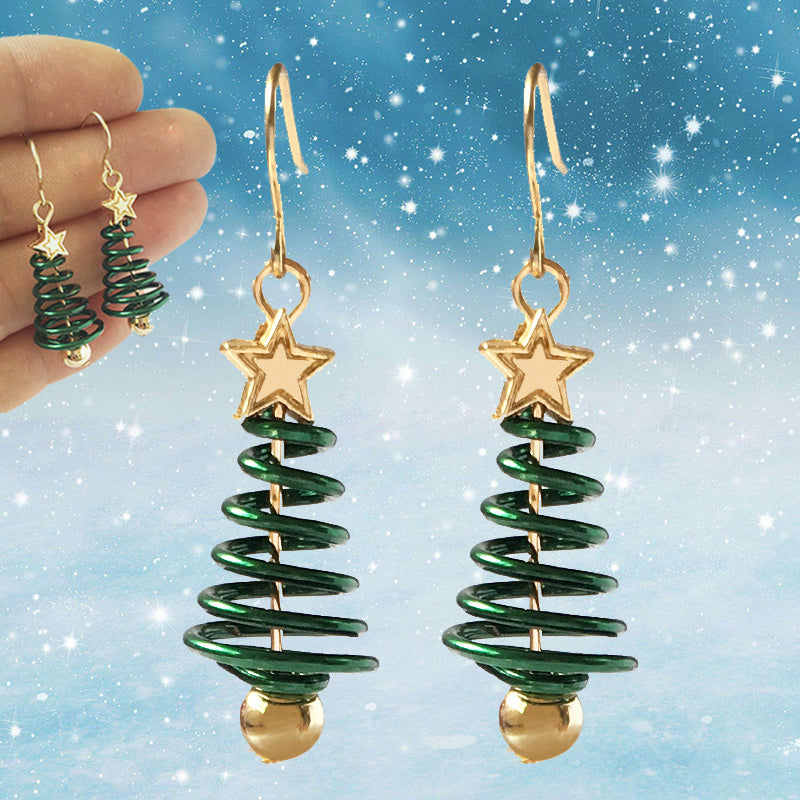 Christmas Earrings Tree Star DIY Earrings - Rokkaku 18 online shop