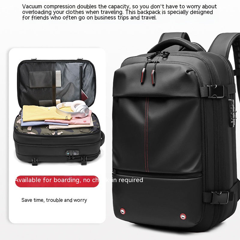 Travel Backpack Men's Business Multifunction Computer Bag Vacuum Compression Large-capacity Backpack - Rokkaku 18 online shop