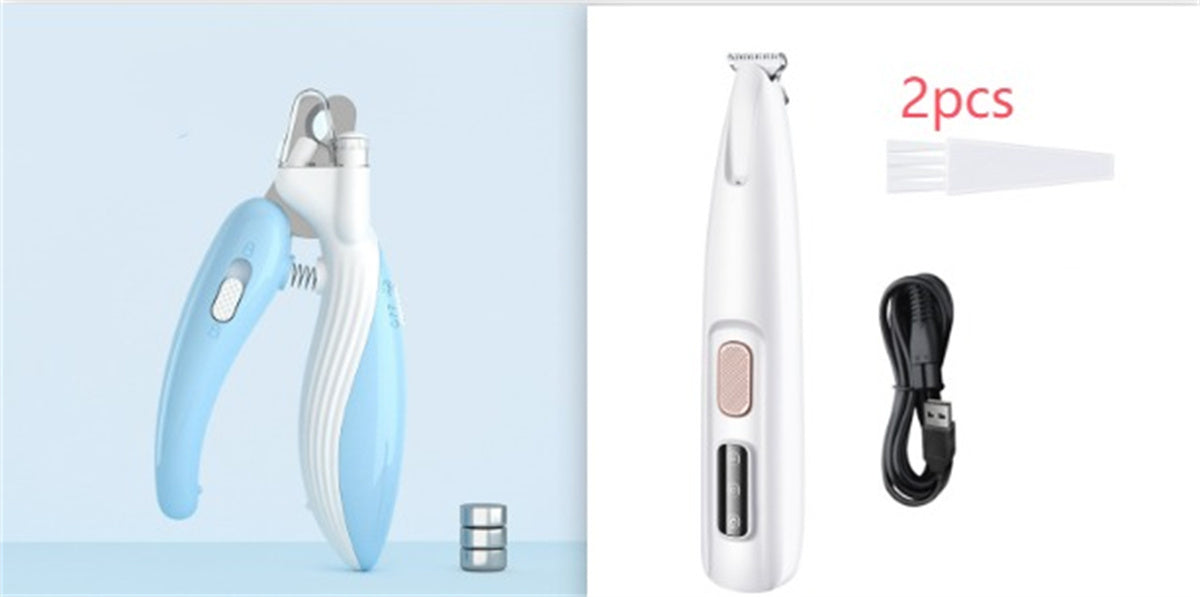 Pets Dog Paw Trimmer With LED Light Fully Waterproof Pet Hair Trimmer With LED Display Dog Clippers For Grooming Widen Blade - Rokkaku 18 online shop