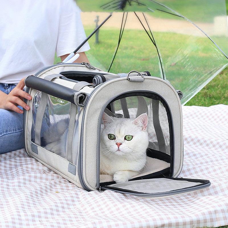 Outdoor Portable Pet Bag Transparent Breathable Foldable Pet Bag - Rokkaku 18 online shop
