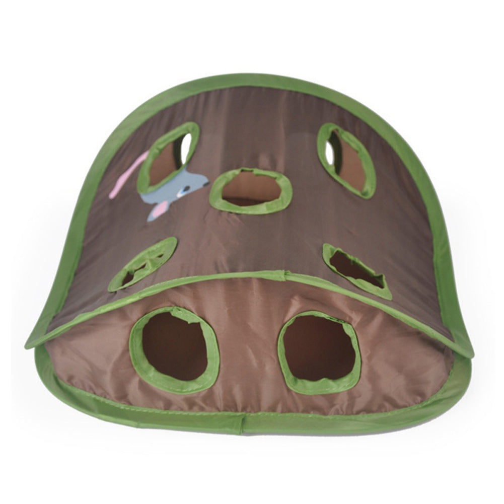Cute Pet Cat Interactive Hide Seek Game 9 Holes Tunnel Mouse Hunt Intelligence Toy Pet Hidden Hole Kitten Foldable Toys - Rokkaku 18 online shop