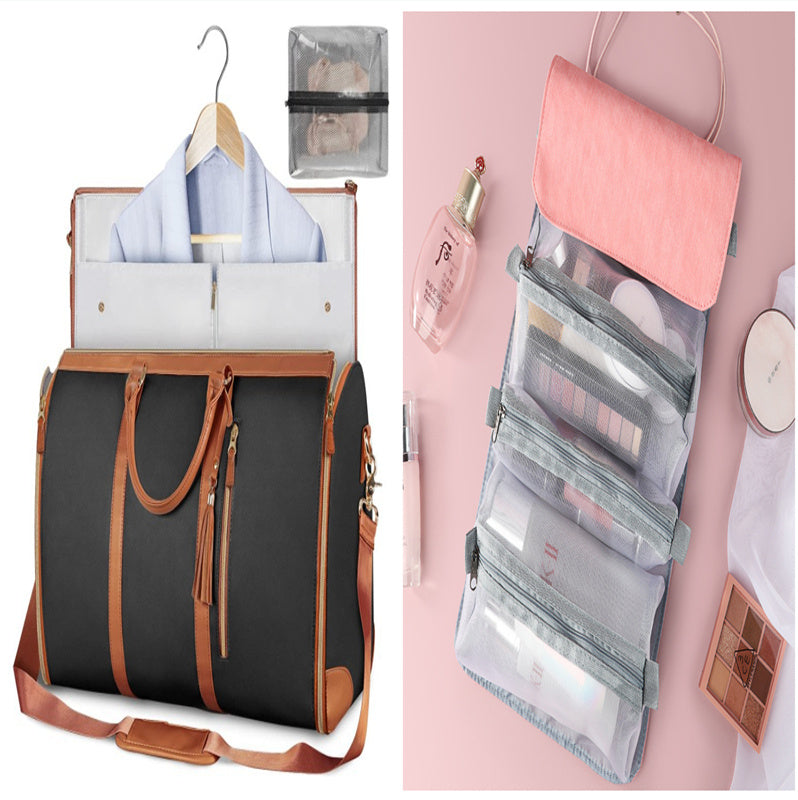 Large Capacity Travel Duffle Bag Women's Handbag Folding Suit Bag Waterproof Clothes Totes - Rokkaku 18 online shop