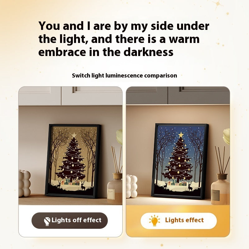 New Luminous Speaker Christmas Tree Painting Bluetooth Speaker Desktop Ornament Gift Light And Shadow Art Lighting - Rokkaku 18 online shop