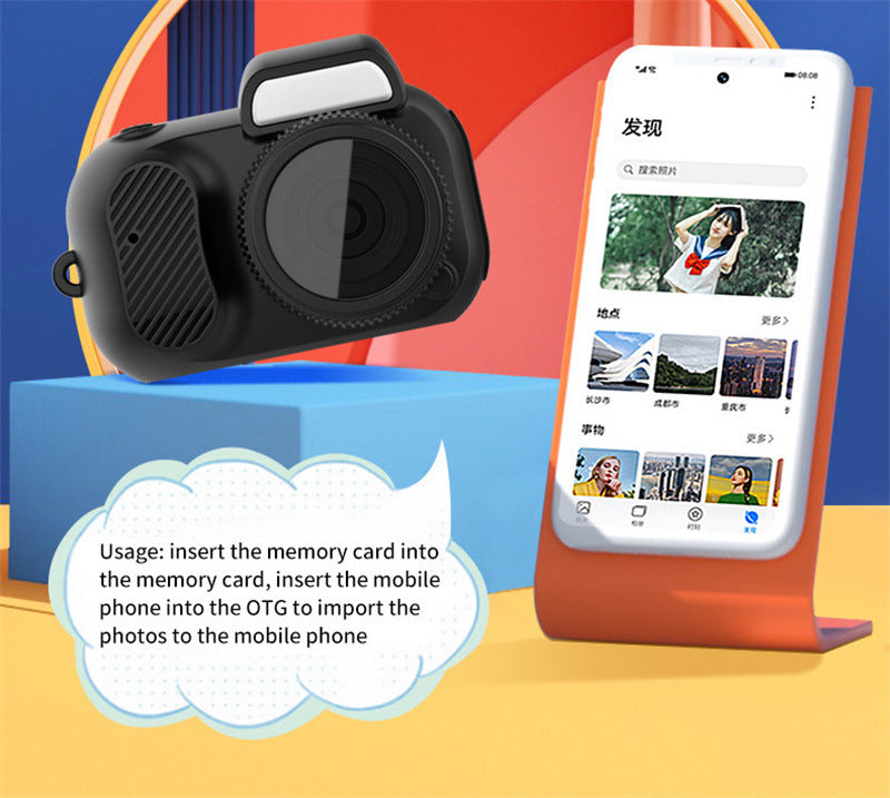 Retro Mini Camera With Screen Indoor Home Outdoor 1080p HD Portable Very Small Camera Video Support Holiday Gifts - Rokkaku 18 online shop