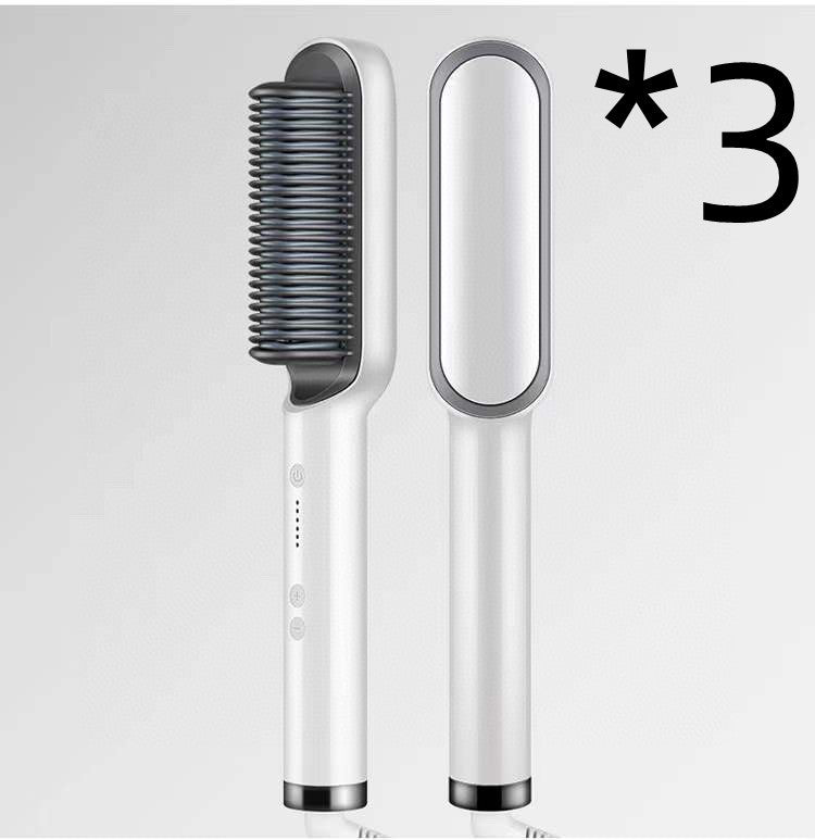 New 2 In 1 Hair Straightener Hot Comb Negative Ion Curling Tong Dual-purpose Electric Hair Brush - Rokkaku 18 online shop