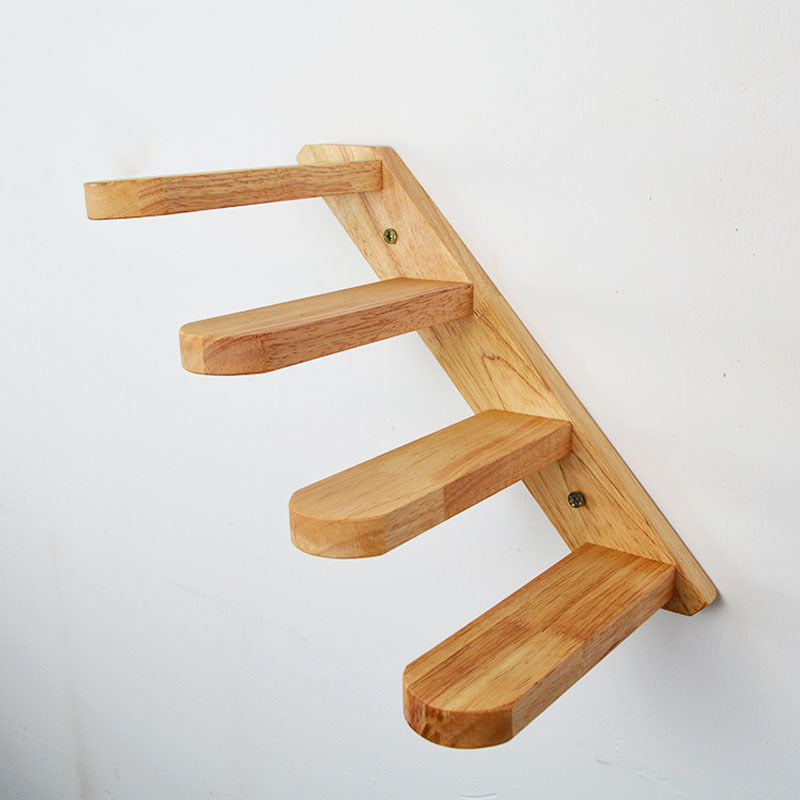 Cats Climbing Ladders On Solid Wood Walls, Rubber Wood Springboards And Stair Toys - Rokkaku 18 online shop
