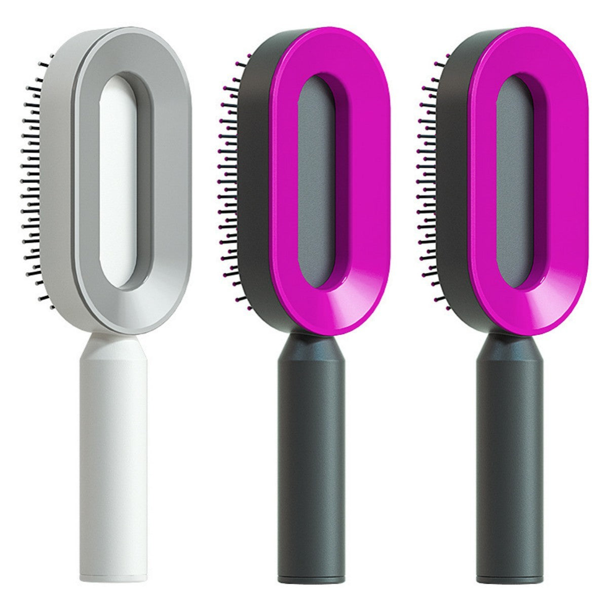 Self Cleaning Hair Brush For Women One-key Cleaning Hair Loss Airbag Massage Scalp Comb Anti-Static Hairbrush - Rokkaku 18 online shop