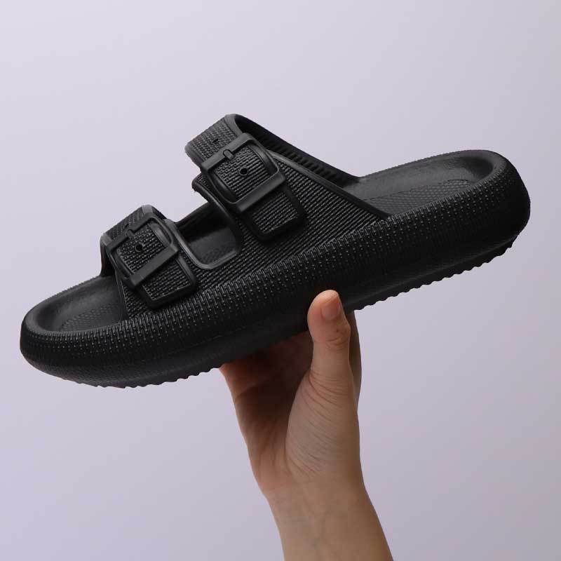 Platform Slippers Women's Summer Buckle Home Shoes Fashion Outdoor Wear Soft Bottom Sandals - Rokkaku 18 online shop