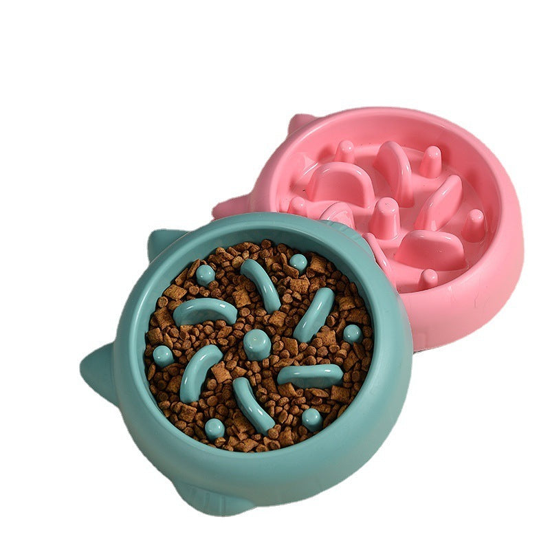 Pet Dog Cat Slow Feeder Bowls Anti Choking Slow Feeder Dish Bowl Home Dog Eating Plate Anti Gulping Bowl Supplies - Rokkaku 18 online shop