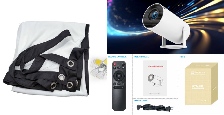 HY300 Pro Projector Home Theater Entertainment Portable Small Projector - Rokkaku 18 online shop