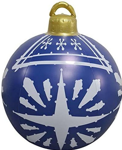 Christmas Ornament Ball Outdoor Pvc 60CM Inflatable Decorated Ball PVC Giant Big Large Balls Xmas Tree Decorations Toy Ball - Rokkaku 18 online shop