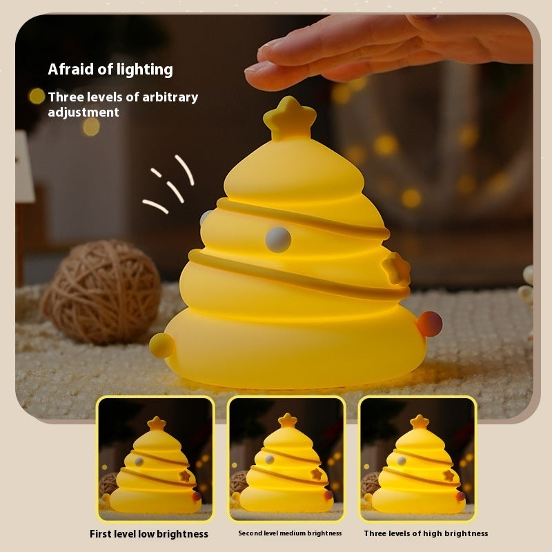 Christmas Tree Silicone Night Lights USB Rechargeable Eye Protection Table Lamp Cute Cartoon Kid Birthday Gifts Atmosphere Decor - Rokkaku 18 online shop