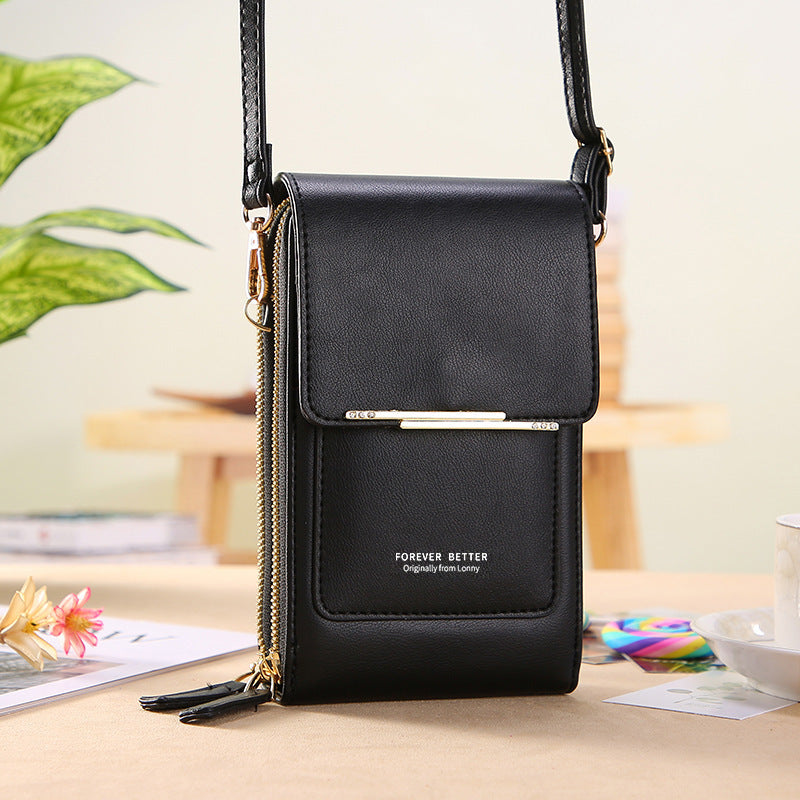 Touch Screen Mobile Phone Bag Small Crossbody Shouder Bags Women Long Wallet - Rokkaku 18 online shop