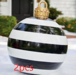 Christmas Ornament Ball Outdoor Pvc 60CM Inflatable Decorated Ball PVC Giant Big Large Balls Xmas Tree Decorations Toy Ball - Rokkaku 18 online shop