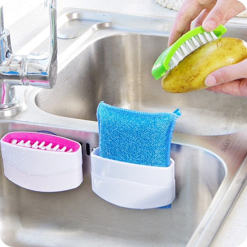 Creative Kitchen Knife And Fork Chopsticks Cleaning Brush With Suction Cup Fruit And Vegetable Cleaning Brush Kitchen Cleaning Brush - Rokkaku 18 online shop