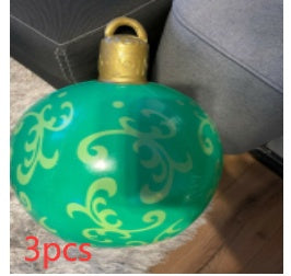 Christmas Ornament Ball Outdoor Pvc 60CM Inflatable Decorated Ball PVC Giant Big Large Balls Xmas Tree Decorations Toy Ball - Rokkaku 18 online shop