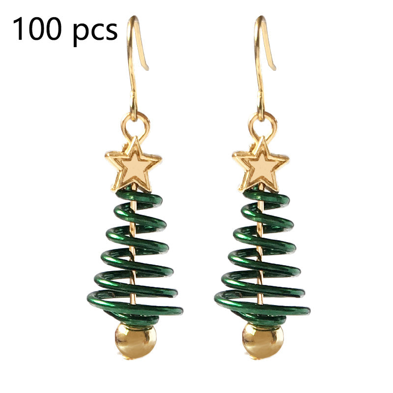 Christmas Earrings Tree Star DIY Earrings - Rokkaku 18 online shop
