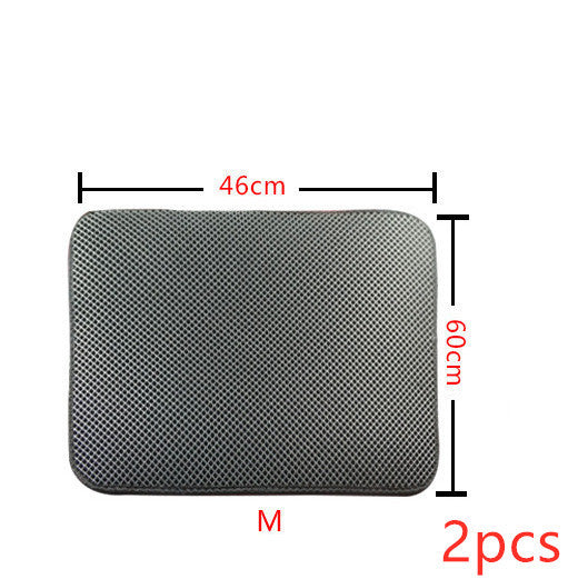 Double Layer Litter Cat Bed Pads Pet Cat Litter Mat Trapping Pets Litter Box Mat Pet Product Bed For Cats House Clean Mat - Rokkaku 18 online shop