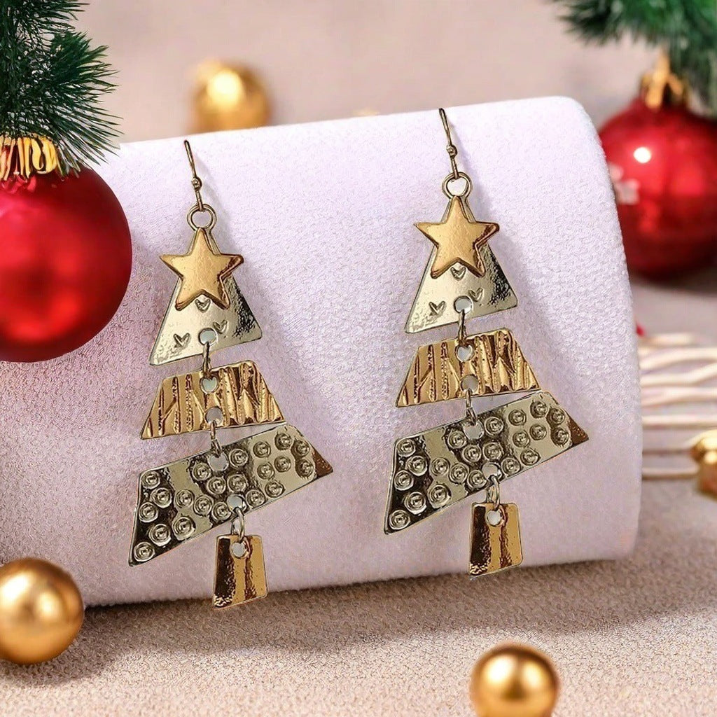 Christmas Tree Necklace And Earrings Fashion Pendant Necklace Suit Xmas Tree Earrings And Necklace New Year Jewelry - Rokkaku 18 online shop