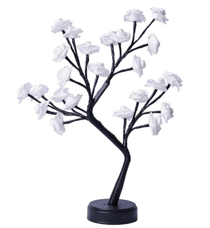 Table Lamp Flower Tree Rose Lamps Fairy Desk Night Lights USB Operated Gifts For Wedding Valentine Christmas Decoration - Rokkaku 18 online shop