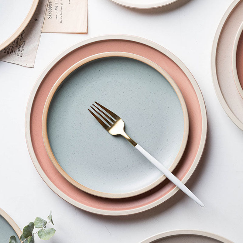 Pure color matte ceramic plate - Rokkaku 18 online shop