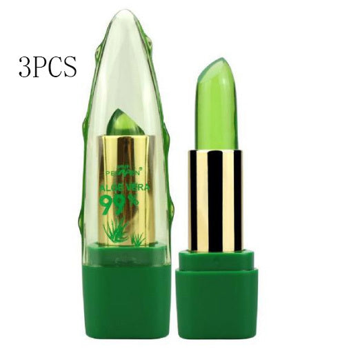 Aloe Vera Gel Color Changing Lipstick Gloss  Moisturizer Anti-drying Desalination Fine-grain Lip Blam Care - Rokkaku 18 online shop