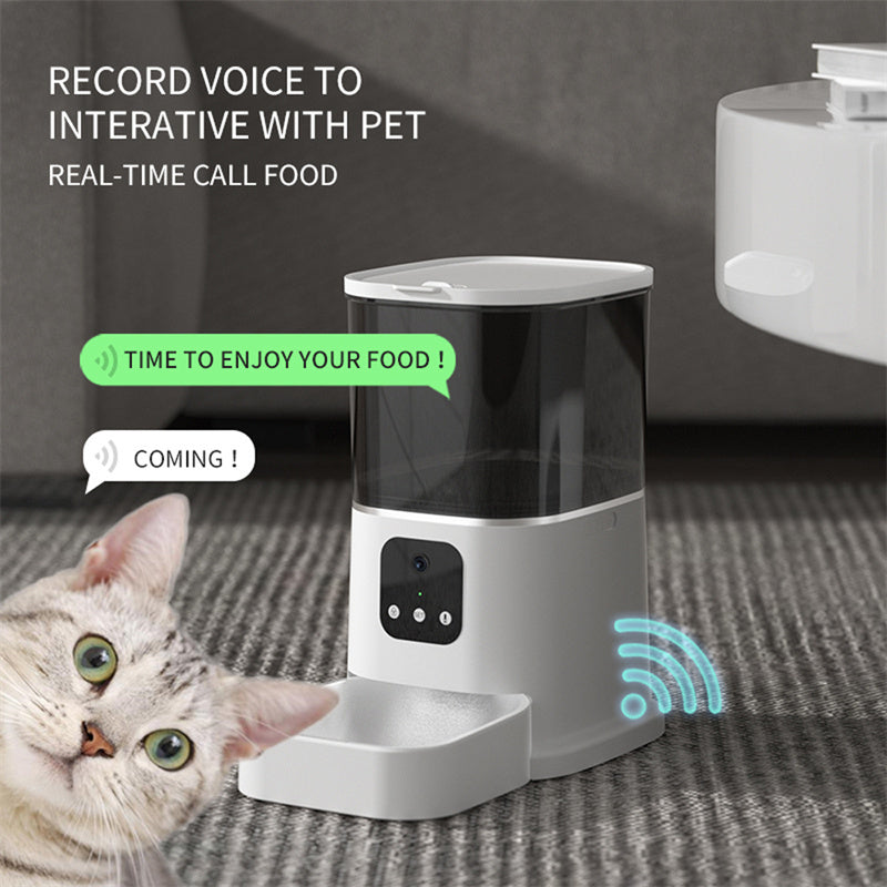 Pet Automatic Feeder Large Capacity Smart Voice Recorder APP Control Timer Feeding Cat Dog Food Dispenser With WiFi Pet Bo - Rokkaku 18 online shop