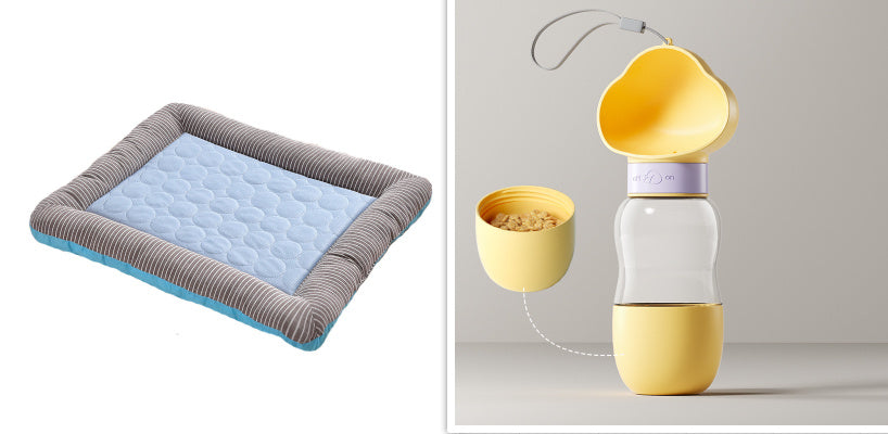 Pet Cooling Pad Bed For Dogs Cats Puppy Kitten Cool Mat Pet Blanket Ice Silk Material Soft For Summer Sleeping  Blue Breathable - Rokkaku 18 online shop