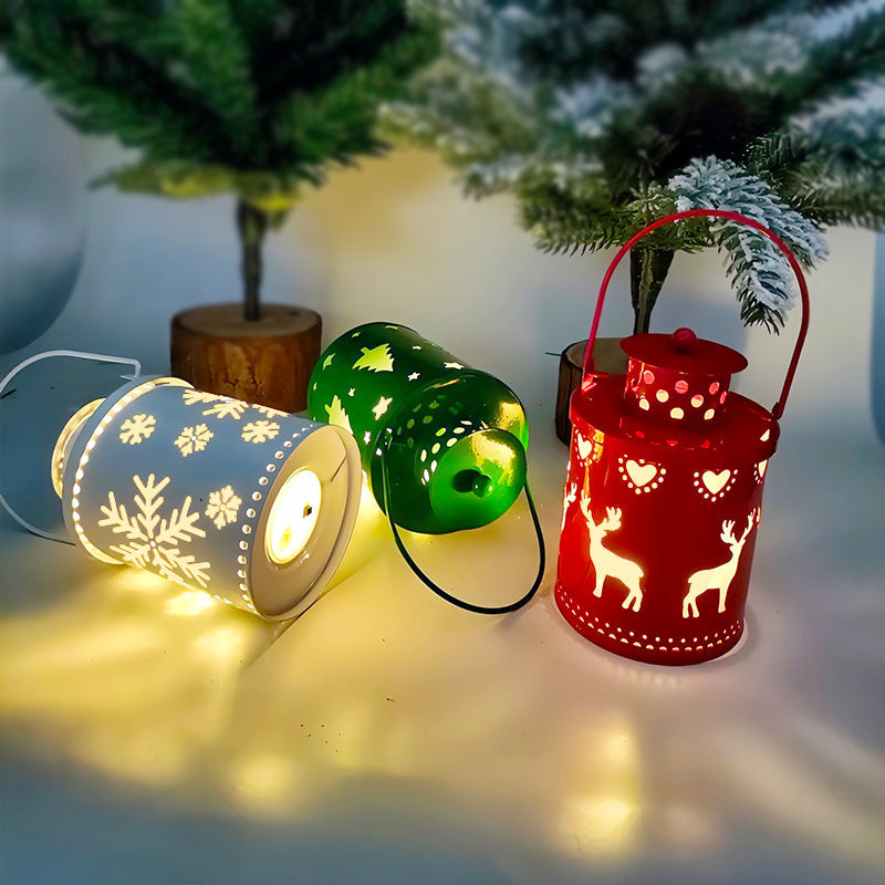 Christmas Candle Lights LED Small Lanterns Wind Lights Electronic Candles Nordic Style Creative Holiday Decoration Decorations - Rokkaku 18 online shop