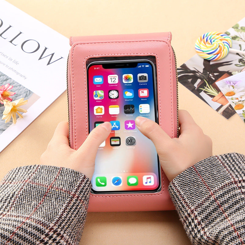 Touch Screen Mobile Phone Bag Small Crossbody Shouder Bags Women Long Wallet - Rokkaku 18 online shop