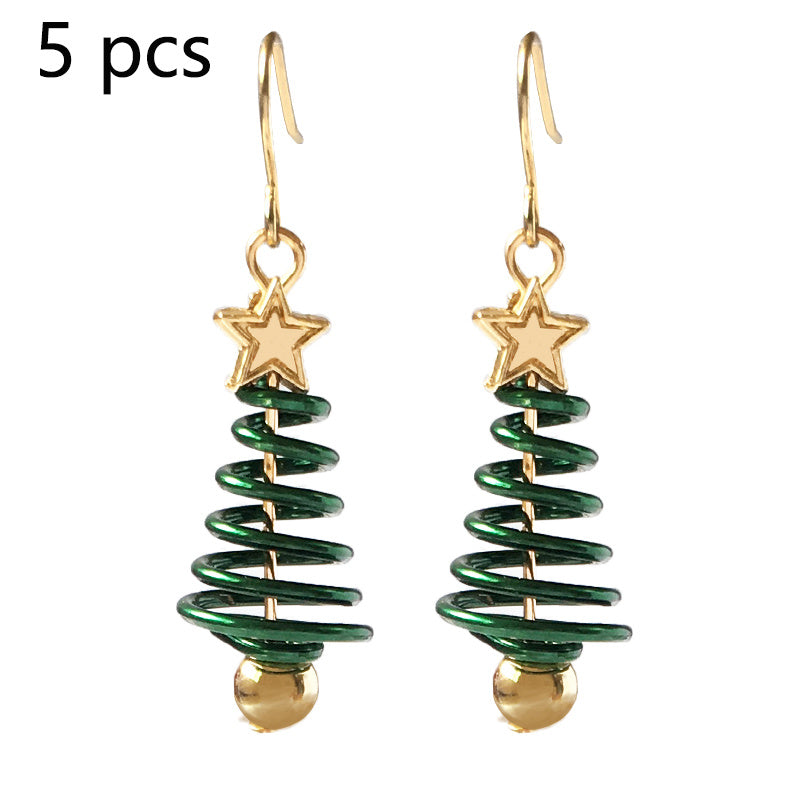 Christmas Earrings Tree Star DIY Earrings - Rokkaku 18 online shop