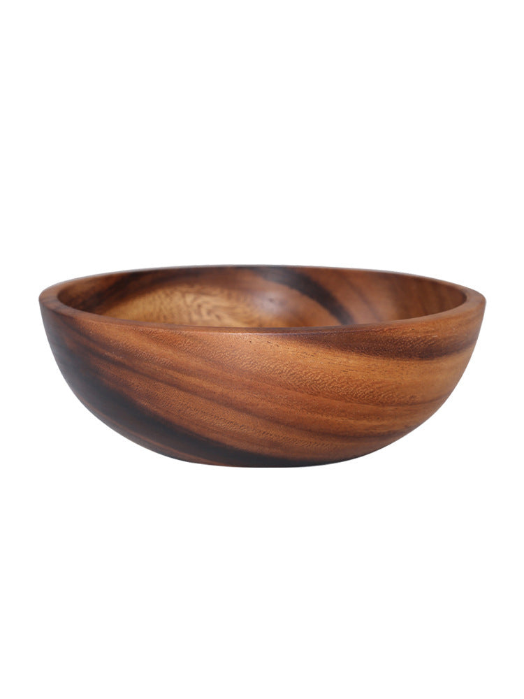 Kitchen Natural Wooden Bowl Household Fruit Bowl Salad Bowl For Home Restaurant Food Container Wooden Utensils Note The Size Hot - Rokkaku 18 online shop