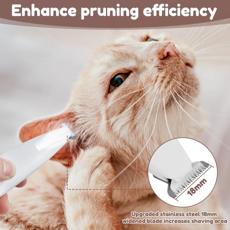 Pets Dog Paw Trimmer With LED Light Fully Waterproof Pet Hair Trimmer With LED Display Dog Clippers For Grooming Widen Blade - Rokkaku 18 online shop